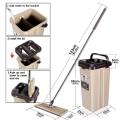 SCRATCH Cleaning Mop with Bucket Hands-Free Microfiber Flat Spin Mop System 360° Flexible Head. 
