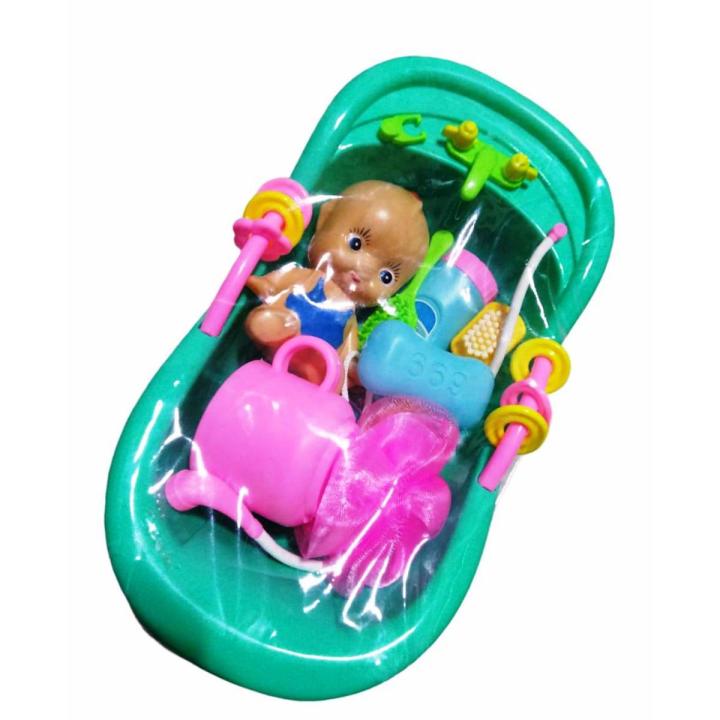 bath play doll set