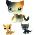 Rare Mini Pet Shop Toy Short Hair Original Lps Toy Stands Blue Eyes Kitten Old Figures Collection. 