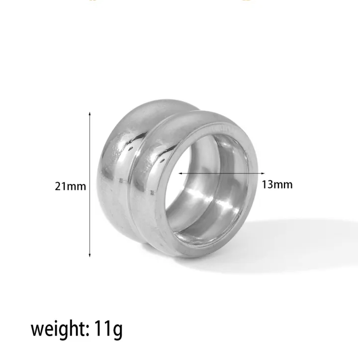 Amazon%20Europe%20and%20the%20United%20States%20ins%20stainless%20steel%20ring%2018K%20wide-sided%20double-layer%20texture%20simple%20women's%20high-end%20titanium%20steel%20hand%20ornament%20-%20Image%207
