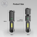 Vocoal Powerful Flashlight Bright L-ed Outdoor Focusing Torchlight Portable Home E-mergency Lamp Built-in B-attery USB R-echargeable Torchlight Zoom-able focus Light T6 Penlight Waterproof Torch Light. 