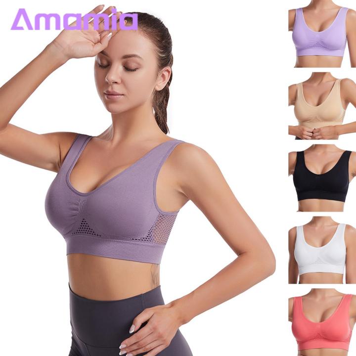 Non-stuffy Sports Bra Sport Bra Women Hollow Mesh Stitching