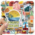 20/40/60pcs Travel City Landscape Cartoon Stickers for Laptop Luggage Skateboard. 