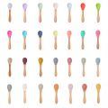 【hot】 Baby Wooden Spoon Silicone Baby Feeding Spoon Soft Spoon Infant Tableware Utensil Children Cutlery Toddler Feeding Accessories. 