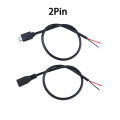 2Pin 4Pin USB Male / Female to Open Wire 2 Core 4 Core Power Data Charging Wire Connector Cable. 