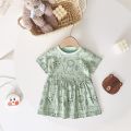 Cute Animal Summer Baby Dress Holiday Short Sleeve Kids Girls Clothing Casual. 