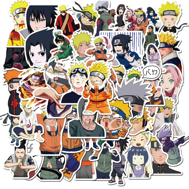 20/40/60 pcs of Naruto sasuke Stickers Bandai Cartoon laptop stickers