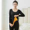 Women's Thermal Underwear Fleece-Lined Suit Autumn Winter Clothing Long Johns for Female Students Korean Style Slim Fit Skinny Basic Set. 