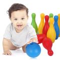 Kids Mini Bowling Set includes 10 Multicolor Pins & 2 Balls. 