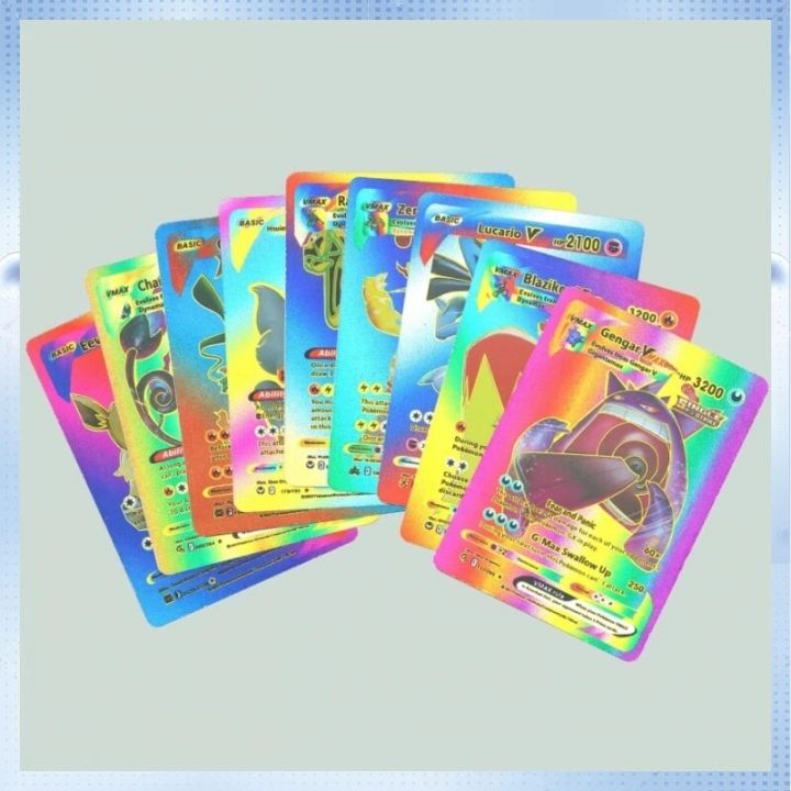 pokemon%20cards%20golden%20Anime%20Game%20Collection%20Toy%20Pokemon%20Card%20Colorful%20Gold%20Foil%20Card%20HP%20High%20Attack%20Power%20English%20Card%20Silver%20Card%20Plastic%20Black%20CardParty%20Games%20Crafts%20-%20Image%203