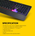 Armaggeddon Kalashnikov AK666x Anti-Ghosting And Spill Proof Backlit Keyboard - 8 Lighting Effect. 