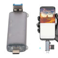 Micro Card Reader, Aluminium Alloy 3 in 1 Card Reader for PC. 