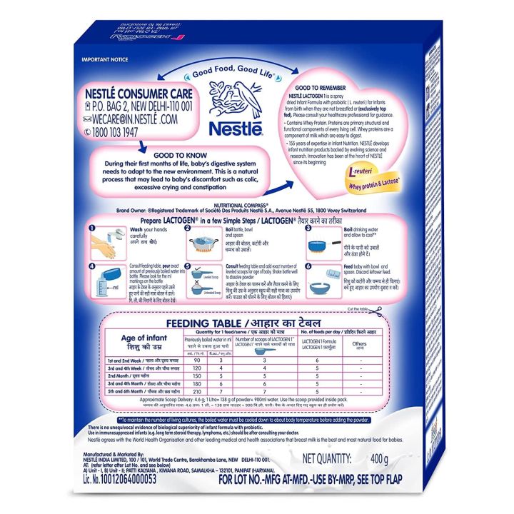 Lactogen%20Nestle%201%20Infant%20Formula%20Powder%20-%20Upto%206%20Months,%20Stage%201,%20400G%20Bag-In-Box%20Pack%20(FROM%20INDIA)%20SAB%20-%20Image%205