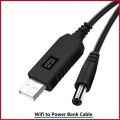 WiFi to Powerbank Cable Converter USB 5V to 12V USB Connector Router Modem Adaptor. 