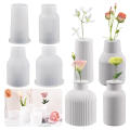 3D Gypsum Concrete Plaster Epoxy Vase Silicone Mold Flower Pot Mould Gardening Decoration. 
