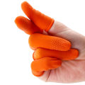 【Ship Out Within 24H】100PCS Non-slip Natural Latex Nail Art Tool Fingertip Protective Protector Gloves Orange Finger Cots Rubber Gloves Finger Cover. 