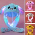 New Arrival Luminous Rabbit Ear Hat Moving Ear Light Up Lovely Cap Winter Keep Warm Plush Bunny Hats Birthday gift for girl. 