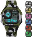 Men Sport Watches Waterproof Retro Digital Watch For Men LED Electronic Clock Design Nylon Military Man Wrist Watch. 