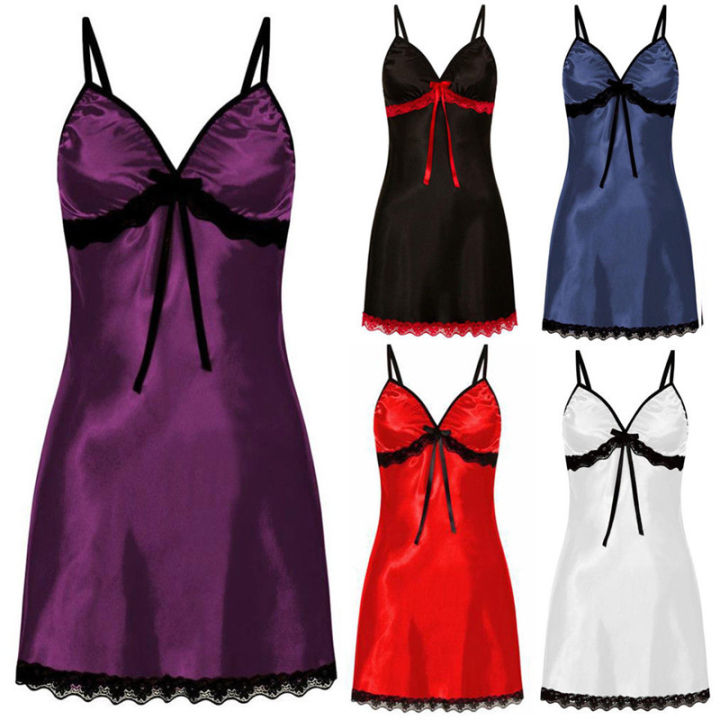 Porno%20Sleep%20Dress%20Women%20Lace%20Silk%20Satin%20Nightdress%20Sleeveless%20Nighties%20V-neck%20Nightgown%20Plus%20Size%203XL%20Sleepwear%20Nightwear%20-%20Image%202