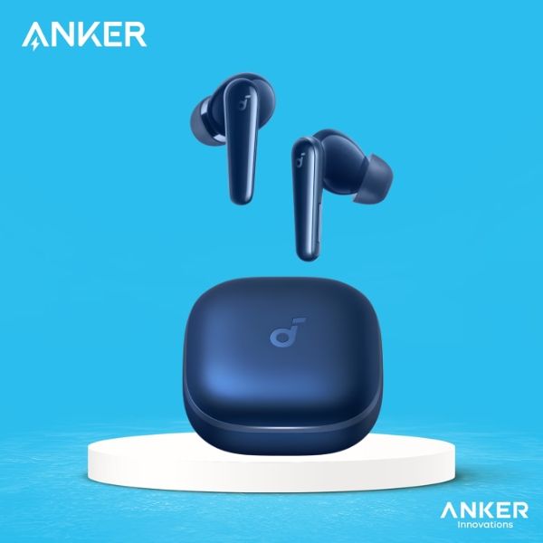 Anker soundcore Liberty 5 Noise-Cancelling Earbuds with Dolby Audio, Ultra long battery life, crystal clear calls, thunderous bass with 18 months warranty - Blue