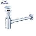 Bathroom Basin Bottle Trap Pop Up Stopper with Overflow,Sink Kit Siphon Waste P-TRAP Drain Chrome. 