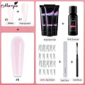 Monja 7Pcs/Set Nail Art UV Builder Gel Nail Quick Extension Color Nail Tip French Nail Tip Form DIY Manicure Tool Set. 