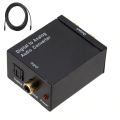 Digital To Analog Audio Converter with Optical Cable. 