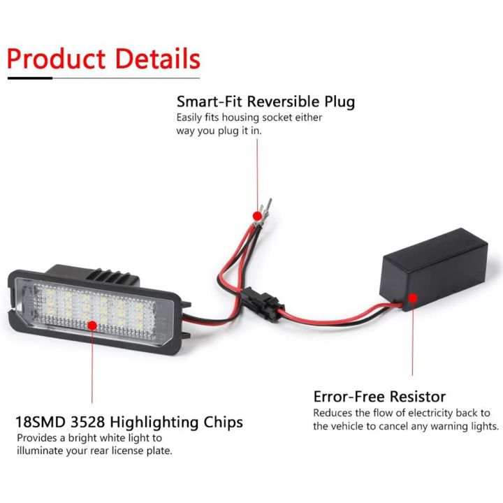 Kqueebee%20LED%20Licence%20Plate%20Lights%20Lamps%20for%20987%20981%20982%20958%2092A%20911%20991%20996%20997%20Turbo%20980%20-%20Image%204