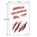 【Hottest Trends】RCtown Horror Realistic Fake Bloody Wound Stitch Scar Scab Waterproof Temporary Sticker Body Prank Makeup Props. 
