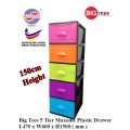 Uni Plast Drawer 5 Tier Baby Drawer Wardrobe Cupboard Storage Multi Color. 
