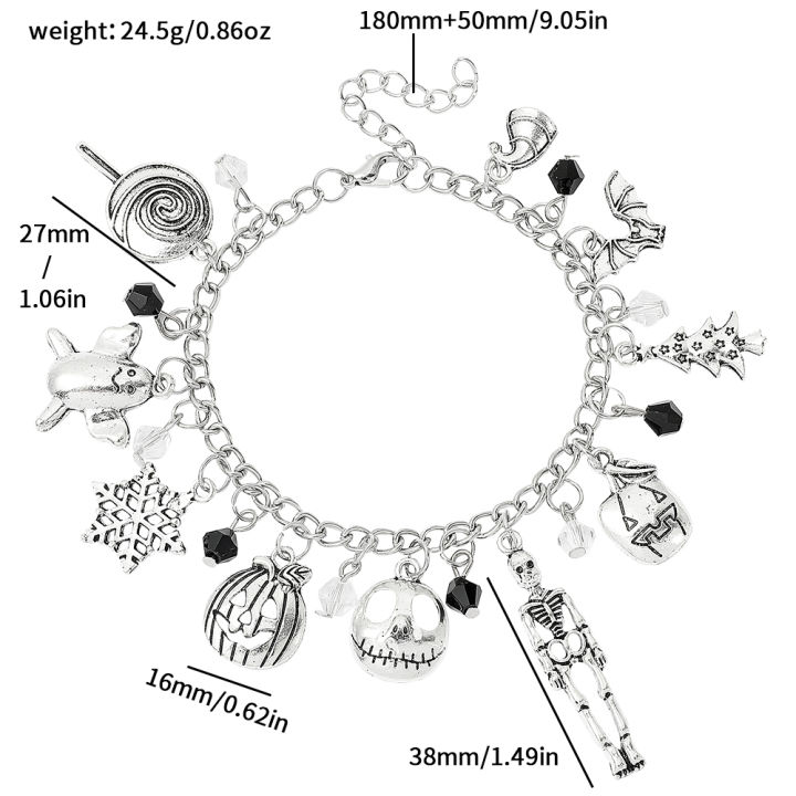 Disney%20Movie%20The%20Nightmare%20Before%20Christmas%20Jack%20Skellington%20Vintage%20Silver%20Plating%20DIY%20Bracelet%20for%20Women%20Party%20Accessories%20-%20Image%205