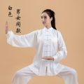 Hongqing Cotton and Linen Spring and Summer Tai Ji Suit Female Martial Arts Wear Middle-Aged and Elderly Shadowboxing Exercise Clothing Spring and Autumn Morning Exercise Clothes Male. 