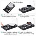 Digital Milligram Scale 100G/0.001G,High Precision Mini Carat Jewelry Scale for Pocket Scale with Calibration Weight. 