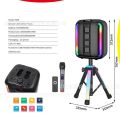 NDR 102B 12 Inch Fashion RGB Pickup Rhythm Light Bluetooth Speaker Party Box Home Theater Comes with a Tripod TWS Caixa De Som Subwoofer | INeedz NDR 102B. 