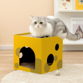 【 ROCKCAT 】2 Layer Box Shape Cat Scratcher Board Scratching Box Scratcher House Cat Cardboard Box Cat House Cat Bed 纸盒猫抓板. 