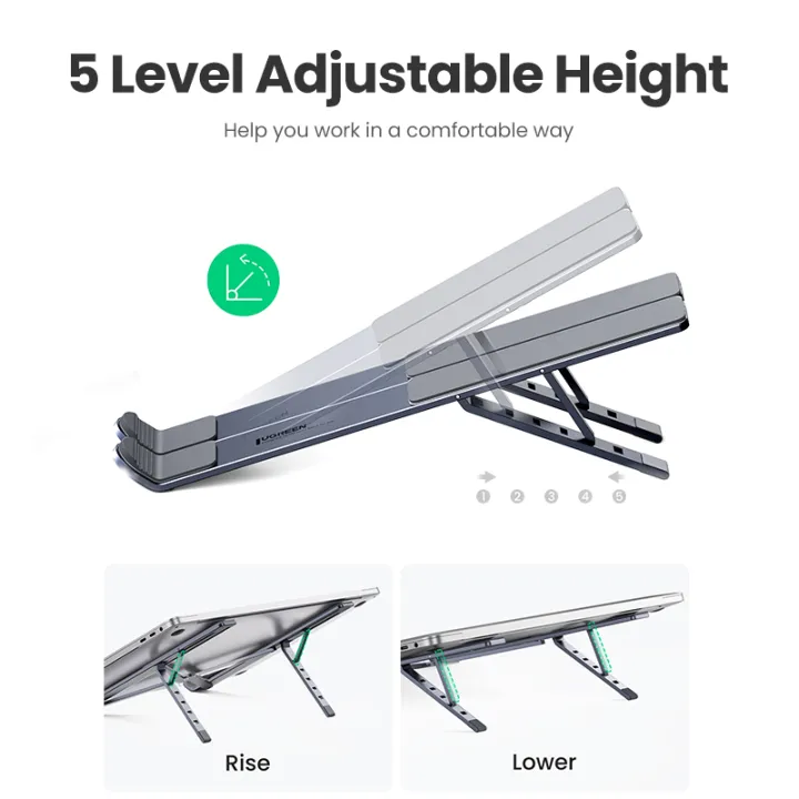 UGREEN%20Laptop%20Stand%20Holder%20For%20MacBook%20Air%20Pro%20Notebook%20Adjustable%20Foldable%20Aluminum%20Laptop%20Notebook%20Stand%20For%20PC%2011/13/17%20Inch%20-%20Image%205