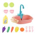 1 Set Funny Kitchen Durable Plastic Automatic 180 Rotatable Sink Kids Washing Pretend for Kid. 