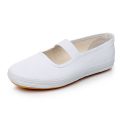 Canvas Shoes White Morning Exercise Universal Women's Shoes Cloth Shoes White Shoes Dancing Shoes Nurse Shoes Performance Student Men's and Women's Gymnastics. 