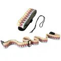 welcomehome Adjustable Guitar Ukulele Strap Rainbow Webbing Belt with PU Leather Ends. 