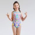 Banfei Professional Children's Swimsuit Female One-Piece Girl Triangle Middle and Big Children Youth Training Conservative Swimwear. 
