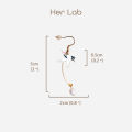 Her Lab Jewelry |Vintage Brooches Jewelry Gold Plated Red-Crowned Crane Brooches and Pins for Women. 
