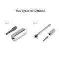 Ratchet Spanner set Socket Sleeve 7-19mm Power Drill Socket Adapter Extension-Silver Type-B. 