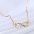 Cxwind Tiny Infinity Pendant Necklace with Zircon Infinity Love Promise Symbol Charm for Women chain Best Necklaces collares. 