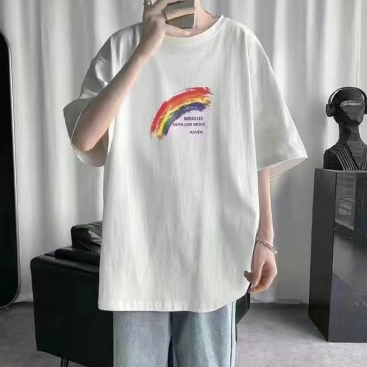 %5B%20Buy%20One%20Get%20One%20Free%20%5D2024%20New%20Summer%20Men%20T%20T-shirt%20Short%20Sleeve%20ins%20Fashion%20Brand%20Student%20Loose%20Trendy%20Half%20Sleeve%20-%20Image%209