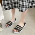 Women's Flat Sandals2023Summer New Jelly Shoes Soft Soled Flats Beach Slippers Slip-on Lofter Sandals. 