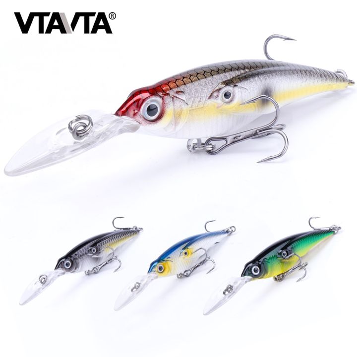 VTAVTA 7.5cm 8.4g Floating Minnow Wobblers Fishing Lure Minow Artificial Pike Fishing Tackle Crankbait Swimbait