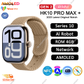 Sutuiying HK10 PRO MAX+ Version2 SmartWatch Origina AI ROBOT AMOLED 4GB ROM 【2025 Version】 G-Sensor ChatGPT NFC Compass GPS 3D Menu Watch for Ios Android. 