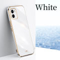 tzmar VIVO Y15S Phone Case Square Straight Edge Luxury Plating Cases Silky Feeling Slim Back Cover Shiny Bling Shell with Full Camera Protection Casing. 