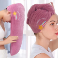 1pc Quickly Dry Hair Hat Super Absorbent Soft Bathroom Women Head Towels Girls Cute Hair Towel Hair Dry Wrap Bonnets. 