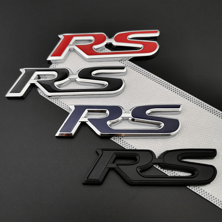 Ineverlefte 3D Metal Car Letters For Honda RS Emblem FIT Jazz Civic HRV JaOriginal de RS Logo Sport Badge Front Grille Trunk Stickers Acceessories